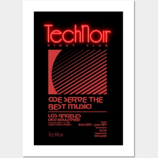 Retro 80s Technoir Nightclub Poster from the Terminator Movie Posters and Art